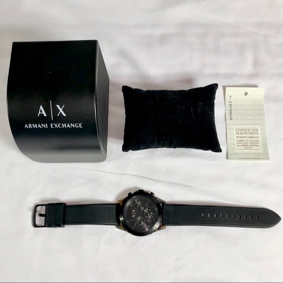 Armani Exchange Homme Ax2610 Black Silicone Watch - Picture 2 of 10